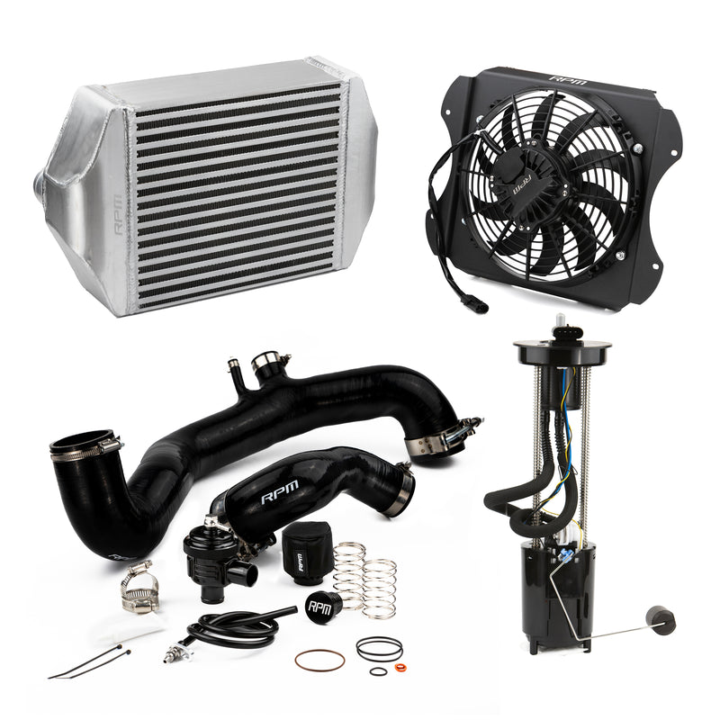 2020-2025 Can-Am X3 120HP to 190+HP Big Core Intercooler Upgrade Kit + Fan, Silicone, & BOV