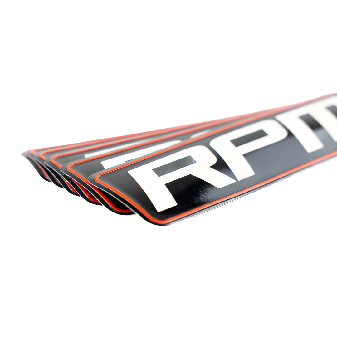 RPM Embossed Sticker