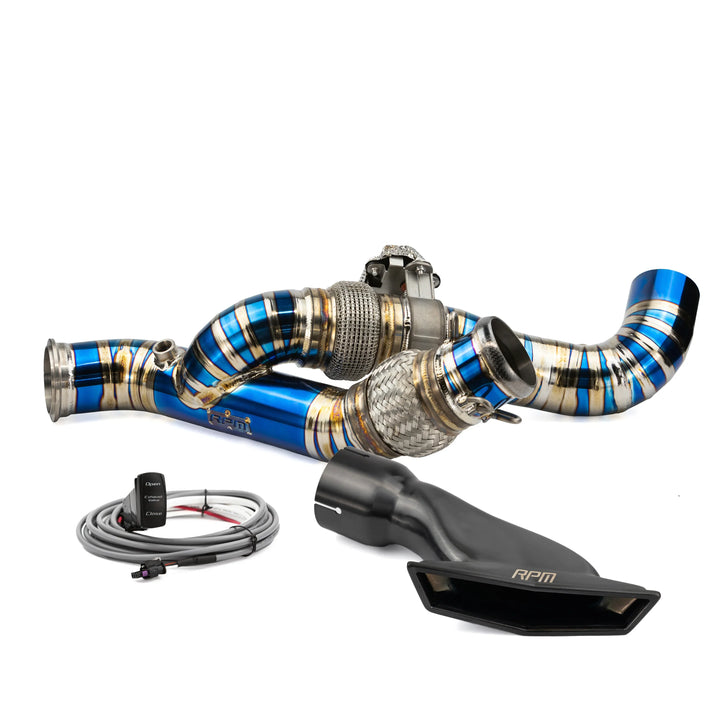 RPM Can-Am Maverick R TITANIUM 3" E-Valve Mid Pipe / Electronic Dump Valve
