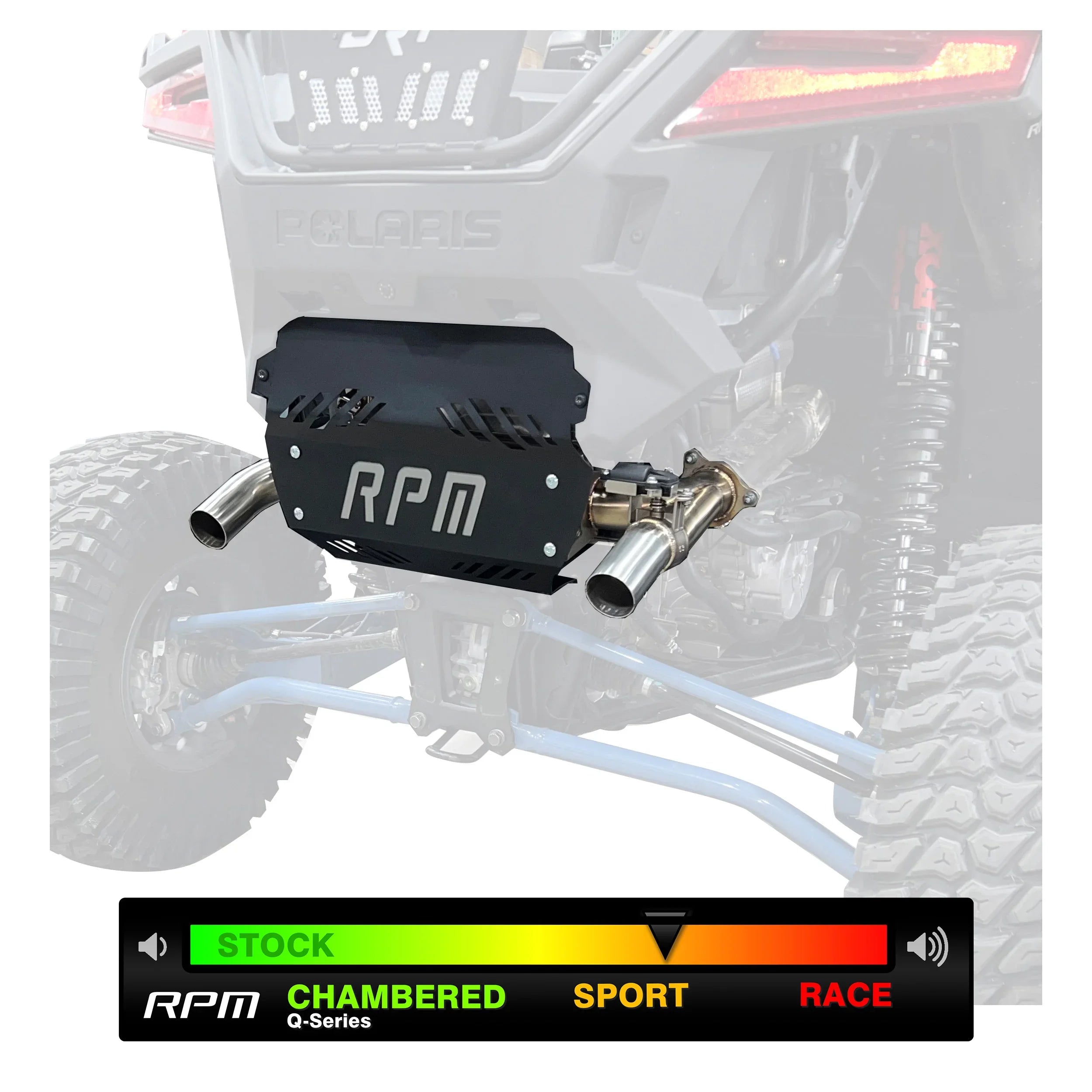 RPM RZR PRO XP & Turbo R/Pro S E-Valve Muffler - Dual Tip Captains