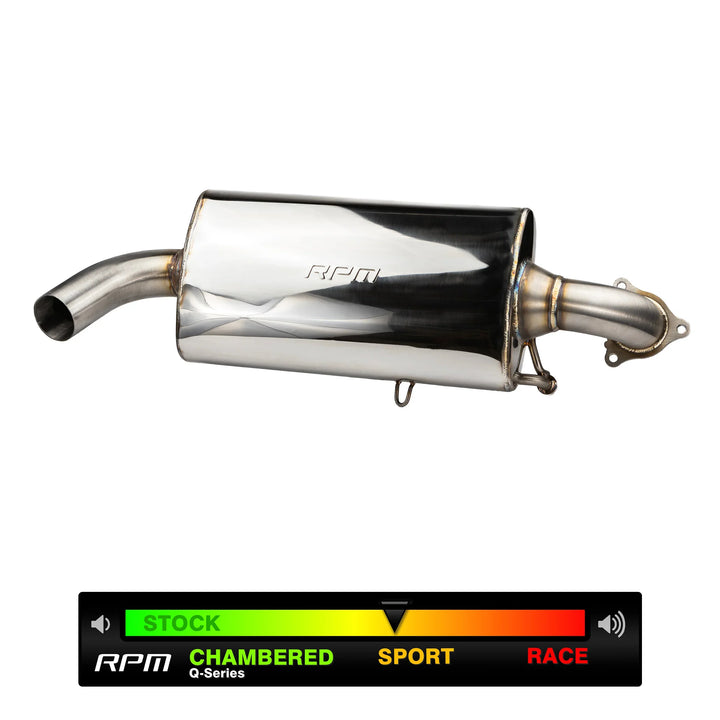 RPM 2020-2026 Polaris RZR PRO XP & Turbo R / Pro S Sport Muffler, Slip-On Catless Sport Muffler