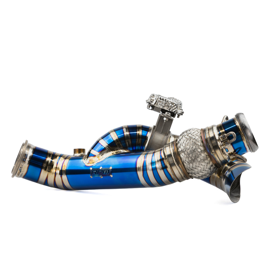 RPM Maverick R Titanium 3" Side Exit E-Valve Down Pipe - 2 Seat & MAX