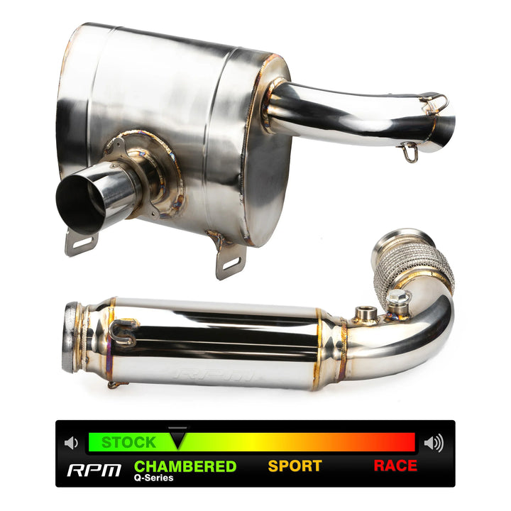 RPM Can-Am Maverick X3 FULL 3" Chambered Q-Series Turbo Back Exhaust System
