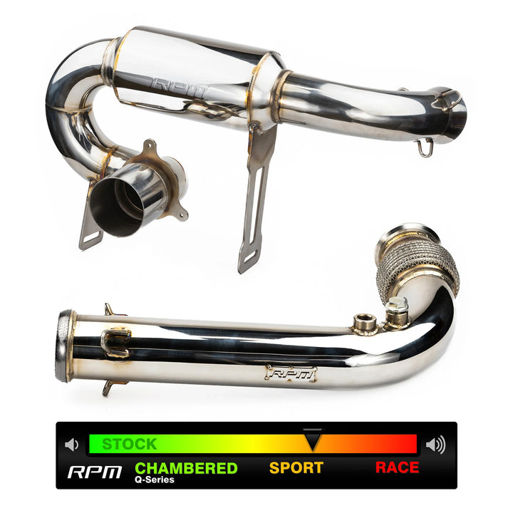 RPM X3 FULL 3" Exhaust Monster Core Muffler & Mid Pipe Can Am Maverick X3 Turbo, R, & RR 2017-2025
