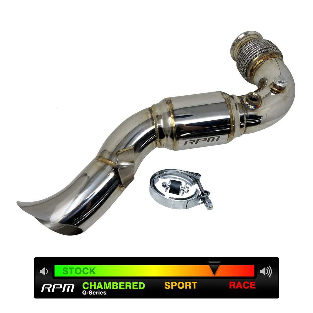 RPM Can-Am X3 Turbo Back 3" Full Race / Drag Pipe With Muffler

