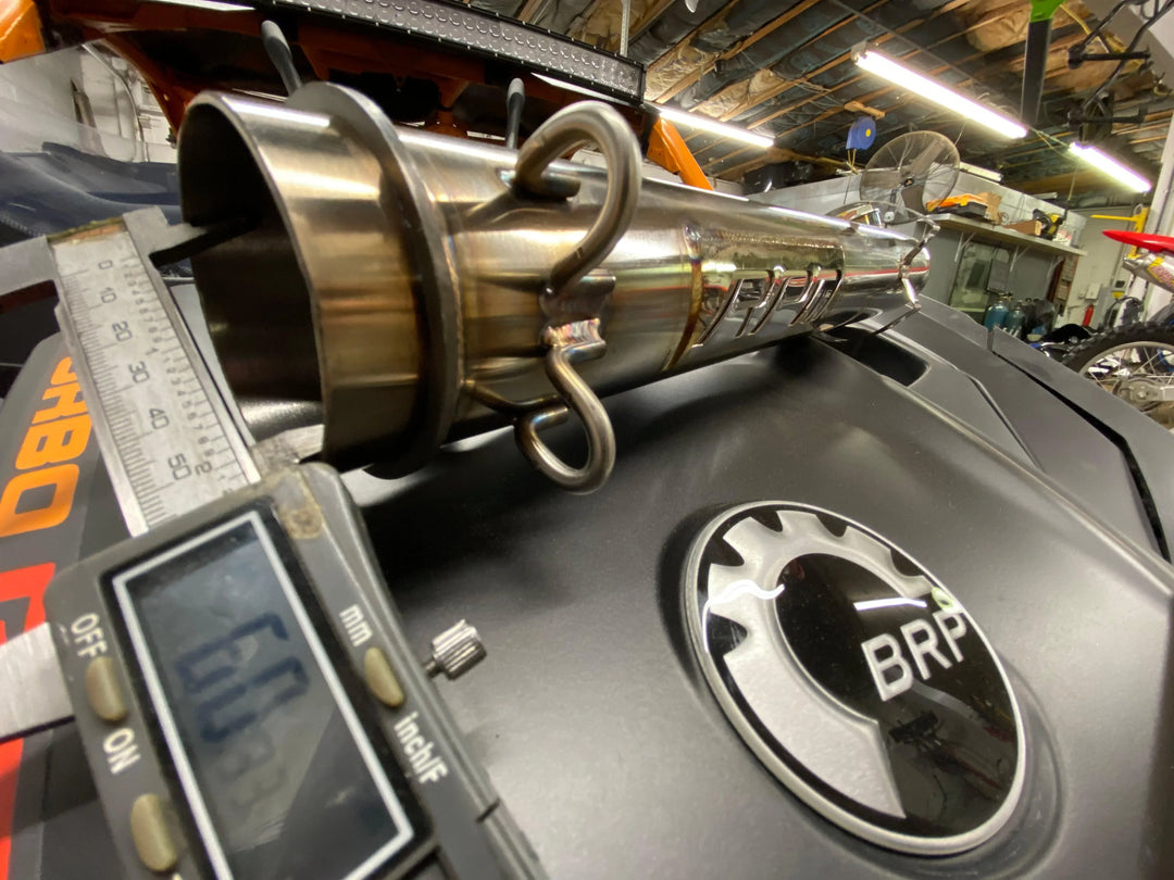 RPM Big Mouth Cat Delete Bypass Mid Race Pipe Can-Am Maverick X3 Turbo R & RR - RPM SXS