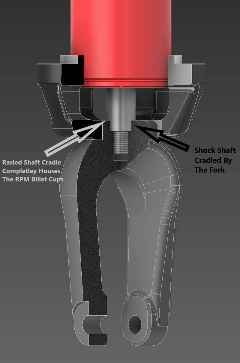 Pro R & Turbo R Billet Lower Front Shock Tuning Fork