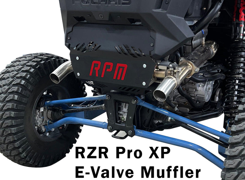 RPM RZR XPT and Pro XP E-Valve Muffler Colored Logo Back Plate - RPM SXS